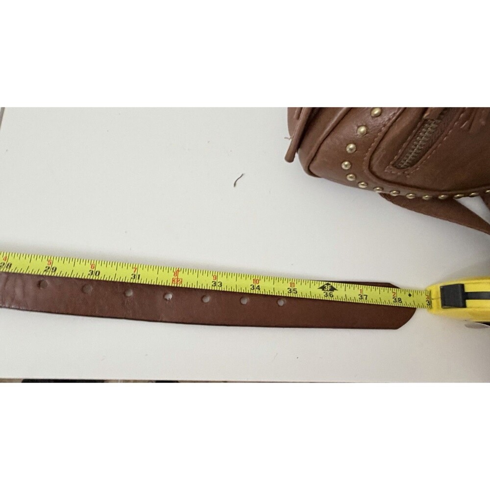 Madewell Women’s Brown Leather Belt Pecan Brass Buckle Small B3052 Adjustable - Picture 8 of 12